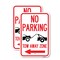 Signmission No Parking Tow-Away Zone with Left Arrow, 18'' X 24'' 2 Signs, Heavy Gauge Aluminum, 2PK A-1824-2PACK-23607 - alternate 1