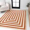Jonathan Y Bandol Modern Classic Mitre Stripe Terracotta/Ivory 5 ft. x 8 ft. Area Rug MOH211B-5 - alternate 4