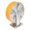 Vestil Polyurethane Rigid Caster 8 In. Diameter x 2 In. Width 1543 Lb. Capacity Orange/Silver CST-VE-8X2PUA-R - alternate 4