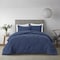 Homeroots Navy Blue Twin Polyester 180 Thread Count Washable Down Comforter Set 528987 - alternate 3