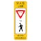 Sign Solutions Usa Traffic Sign, 12 in Width, Aluminum Sign, Vertical Rectangle DUS10HYE1236R1-6 - alternate 1