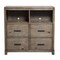 Homeroots 42in Brown Solid Wood Open Shelving TV Stand 404276 - alternate 1