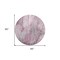 Homeroots 8' Round Pink Round Abstract Washable Non Skid Indoor Outdoor Area Rug 559600 - alternate 2