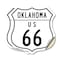 Signmission Oklahoma Route Marker Shield Sign Us 66, 18 inch X 18 inch, Vinyl Decal, 2PK SHI-D-2PACK-18-426 - alternate 1