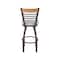 Holland Bar Stool Co Eleanor 30in Swivel Bar Stool with Bronze Finish, Medium Back and Graph Alpine Seat 880 - alternate 5