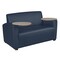 Regency Supernova Tablet Arm Loveseat- Navy Blue/Noble Oak 7702NSNOBE - alternate 1