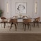 Leisuremod Brivo Swivel Dining Chair with 360-Degree Leather Armchair & Poplar Wood Legs, 2PK BC22BR2 - alternate 4