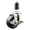 Service Caster 3 Inch 316SS Soft Rubber Wheel Swivel 1-1/4 Inch Expanding Stem Caster Brake SCC SCC-SS316EX20S314-SRS-TLB-114 - alternate 1