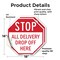 Signmission Stop All Delivery Drop Off Here, 18 inch X 18 inch, Vinyl Decal, 2PK OC-D-2PACK-18-236 - alternate 3