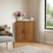 Homeroots 31in Walnut Wood Corner Accent Cabinet 693405 - alternate 3