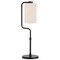 Homeroots 24" Black Metal Table Lamp With White Cylinder Shade 524422 - alternate 4