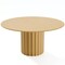 Homeroots 60" Brown Solid Wood Pedestal Base Round Top Dining Table 721003 - alternate 1