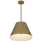 Homeroots 16" Antique Gold Aluminum Cone LED Dimmable Outdoor Pendent Hanging Light 683468 - alternate 4