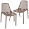Leisuremod Acken Plastic Dining Side Chair, Taupe, 2PK ACK18TP2 - alternate 1