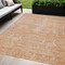 Homeroots 8' X 10' Salmon And Terra Cotta Damask Washable Indoor Outdoor Area Rug 603368 - alternate 1