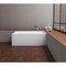 Kingston Brass 60" Acrylic Rectangular 2-Wall Corner Alcove Tub, Right Hand Drain, Glossy White VTAP6030R22TS - alternate 3