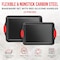 Bakken-Swiss 2-Piece Nonstick Bakeware Set, Carbon Steel Baking Sheets, PFOA-Free, w/ Red Silicone Handles BKB11SMD - alternate 2