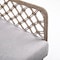 Homeroots 26" Gray Metal Outdoor Arm Chair with Gray Cushion 490231 - alternate 3