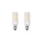 Bulbrite 60w Equivalent T6 Dimmable (E12) Candelabra Screw Base Warm Wht Lght Clear LED Lght Bulb, 2700K, 2PK 861602 - alternate 1