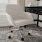 Martha Stewart Rayna Upholstered Office Chair in Light Gray/Polished Nickel CH-220921-6-LGY-MS - alternate 2