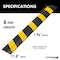 Traffic Kontrol Rubber Speed Bump, 6 Ft Long, Yellow Black, 1PC TKSB-6-YB - alternate 2