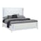 Homeroots White Faux Crystal Bling Wood And Tufted Cotton Lighted Queen Bed Frame 634330 - alternate 4