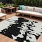 Homeroots 9' X 12' Black And Ivory Abstract Washable Indoor Outdoor Area Rug 613618 - alternate 1