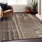 Homeroots 9' X 12' Brown And Beige Striped Washable Indoor Outdoor Area Rug 602765 - alternate 2