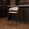 Homeroots 30" Cream and Black Fabric and Metal Bar Height Bar Chair 605928 - alternate 3