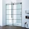 Fab Glass And Mirror Marcella Single Sliding Shower Door with Reversible Handle 44in- 48in W x 76in H - 3/8in Thick Fram SHMR-48-76MB - alternate 4