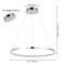 Jonathan Y Brice 23.75" Modern Contemporary Metal Round Integrated LED Pendant, Chrome JYL7203C - alternate 5