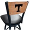 Holland Bar Stool Co 30" Blk Wrinkle Tennessee Swivel Bar Stool, Laser Engraved Back L03830BWMedMplATennesBlkVinyl - alternate 1