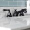 Kingston Brass Widespread Bathroom Faucet with Brass Pop-Up, Matte Black KS4460HL - alternate 3