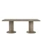 Homeroots 84" Gray Wood Double Pedestal Base Dining Table 631265 - alternate 1