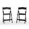 Flash Furniture HERCULES 2 Pk Commercial Black Indoor/Outdoor Lightweight Resin Folding Event Chair w/ Slatted Seat 2-LE-L-1-BK-SLAT-GG - alternate 1