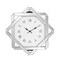 Homeroots 26" Silver Mirrored Glass Silent Analog Geometric Wall Clock 635634 - alternate 1