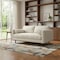 Homeroots 72" Cream Fabric Sofa With Brown Legs 640996 - alternate 3