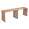 Homeroots 54in Natural Solid Wood Extendable Indoor Outdoor Bench 668842 - alternate 2