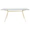 Homeroots 66" Clear And Gold Glass And Steel Dining Table 544706 - alternate 1