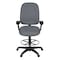 Regency Comfort Series High-Back Multifunctional Fabric Computer Task Chair with Adjustable Arms - Blue 125-DK-GY - alternate 3
