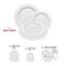 Smarty Had A Party White Pearl String Round Disposable Plastic Dinnerware Value Set, 240PK 8870-WHVP-CASE - alternate 6