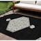 Homeroots 8' X 10' Black Gray And Ivory Oriental Washable Indoor Outdoor Area Rug 598175 - alternate 1