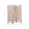 Homeroots 69" Brown Wood Folding Three Panel Screen Room Divider 274729 - alternate 3