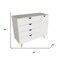 Homeroots 30" White Solid Wood Four Drawer Combo Dresser 489582 - alternate 3