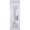 Vdomdoors Front Exterior Prehung FiberGlass Door Frosted Glass / Manux 8102 White Silk / Transom Window / Off MANUX8102EXD-WS-W30 x H80+14-RH - alternate 1