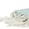Homeroots 50" X 60" Aqua Woven Poly PET Abstract Stripe Throw Blanket with Tassels 519086 - alternate 2
