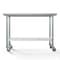 Koolmore 24'' x 48'' 18-Gauge 304 Stainless Steel Commercial Work Table with Casters CT2448-18C - alternate 4