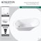 Kingston Brass 59" Acrylic Oval Single Slipper Freestanding Tub with Drain, Glossy White/Matte Black VTRS592826QC310 - alternate 2