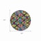 Homeroots 8' Black Yellow And Green Round Geometric Washable Indoor Outdoor Area Rug 609126 - alternate 4