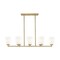 Z-Lite Oren 8-Light Linear Chandelier, 17.5 in W, Modern Gold 7004-8L-MGLD - alternate 5
